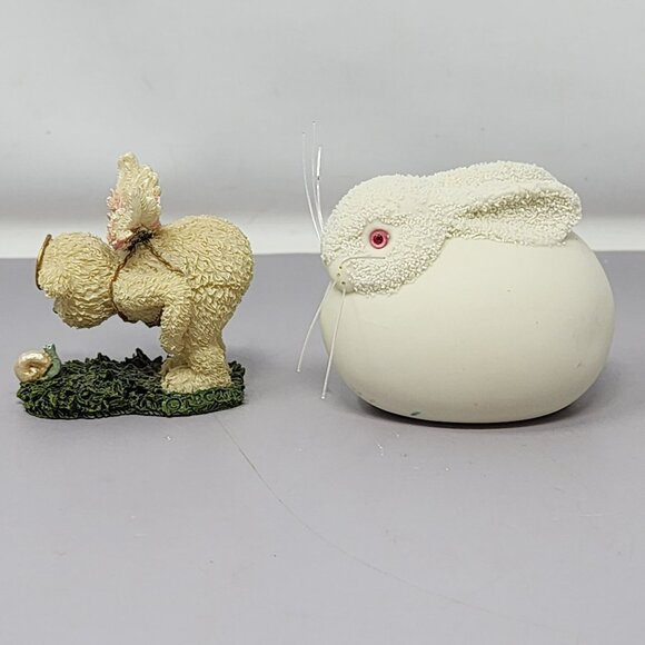 Charming Dept 56 Rabbit Figurine Set‎ By Enesco Boyds Bears  Lil Wings - Picture 2 of 13